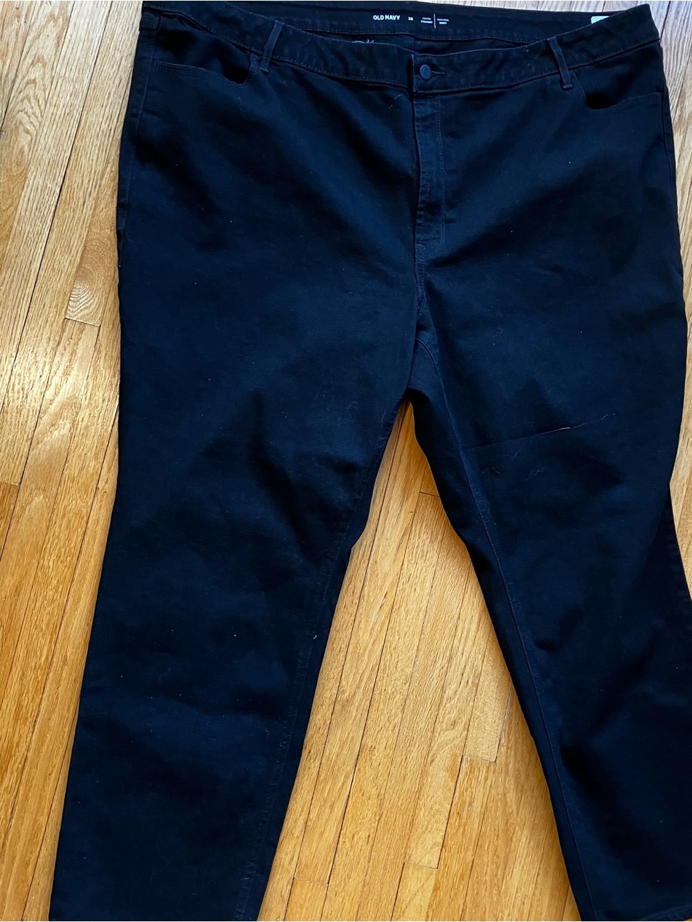Plus size Old Navy Black High Rise Straight Jeans. Streetwear clean front OG